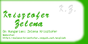 krisztofer zelena business card